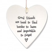 Porcelain Round Heart - Good friends